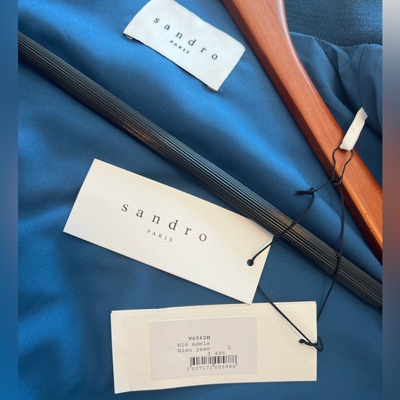 Sandro Blue Oversized Quilted Puffy Vest - Picture 13 of 16